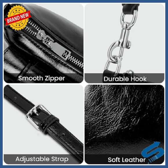 Faux Leather Shoulder Bag Crossbody Purse with Pockets Daily Use - Picture 7 of 8